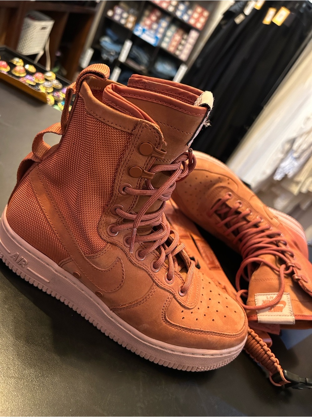 Nike Terracotta High-Top Utility Sneakers - Picture 7 of 8